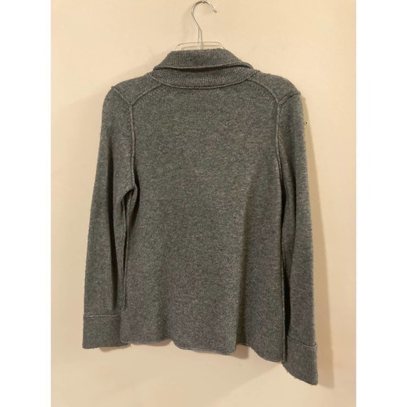 Banana Republic Gray Cardigan Double Breasted Size MP‎ Lambswool Cashmere - Picture 6 of 8
